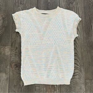 Vintage 80s BODY MAVEN Pastel Knit Vest Size S/M